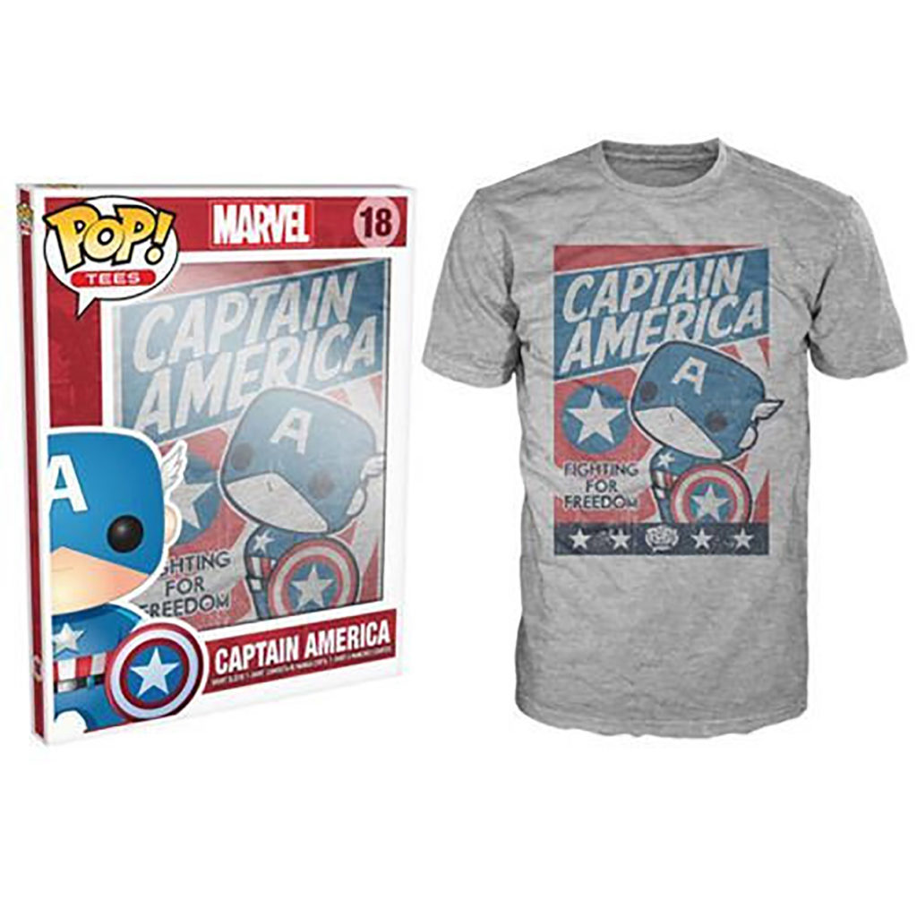 Novelty - Funko - T-Shirt - POP - Size XL -  Captain America - Fight For Justice