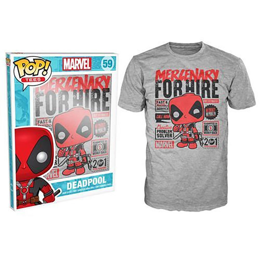 Novelty - Funko - T-Shirt - POP - Size XL -  Deadpool - Hire