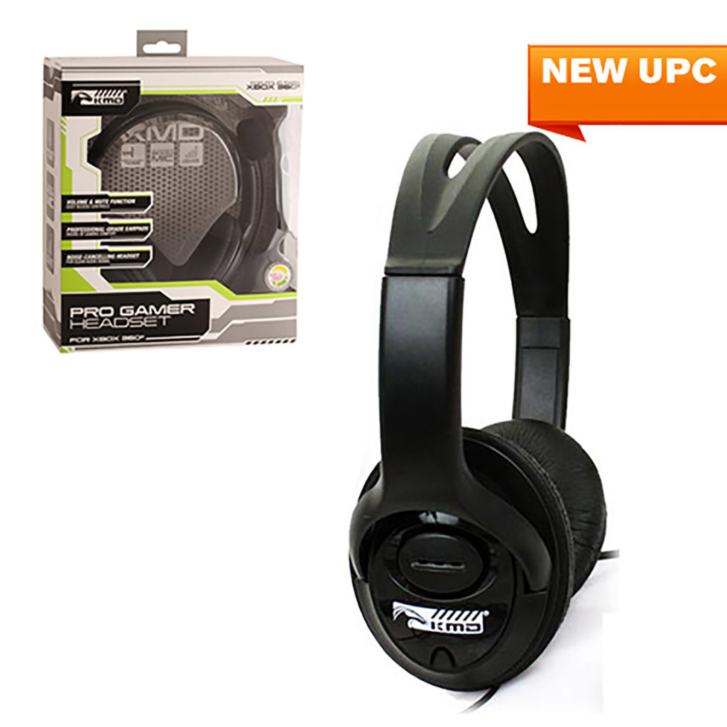 Xbox 360 - Headset - Live Pro Gamer Headset with Mic - Black - LARGE (KMD)