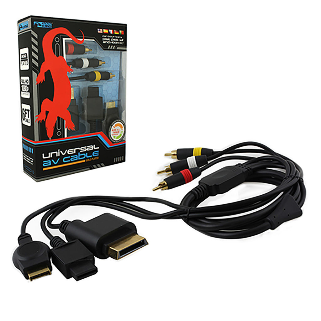 Universal - Cable - AV Cable - Compatible with Wii, 360, PS2, PS3 - 6ft - Gold Plated (KMD)