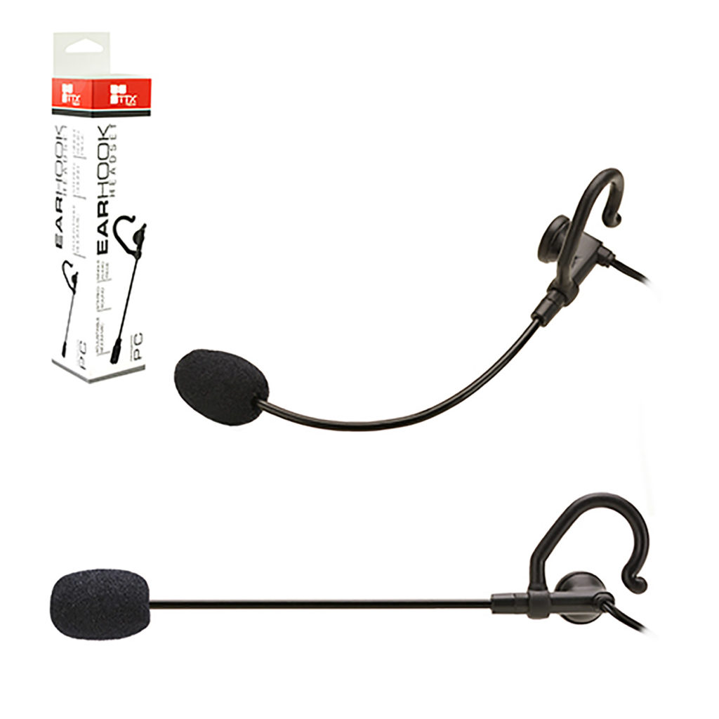 PC - Headset - Ear Hook - With Boom Mic - Black (TTX TECH)